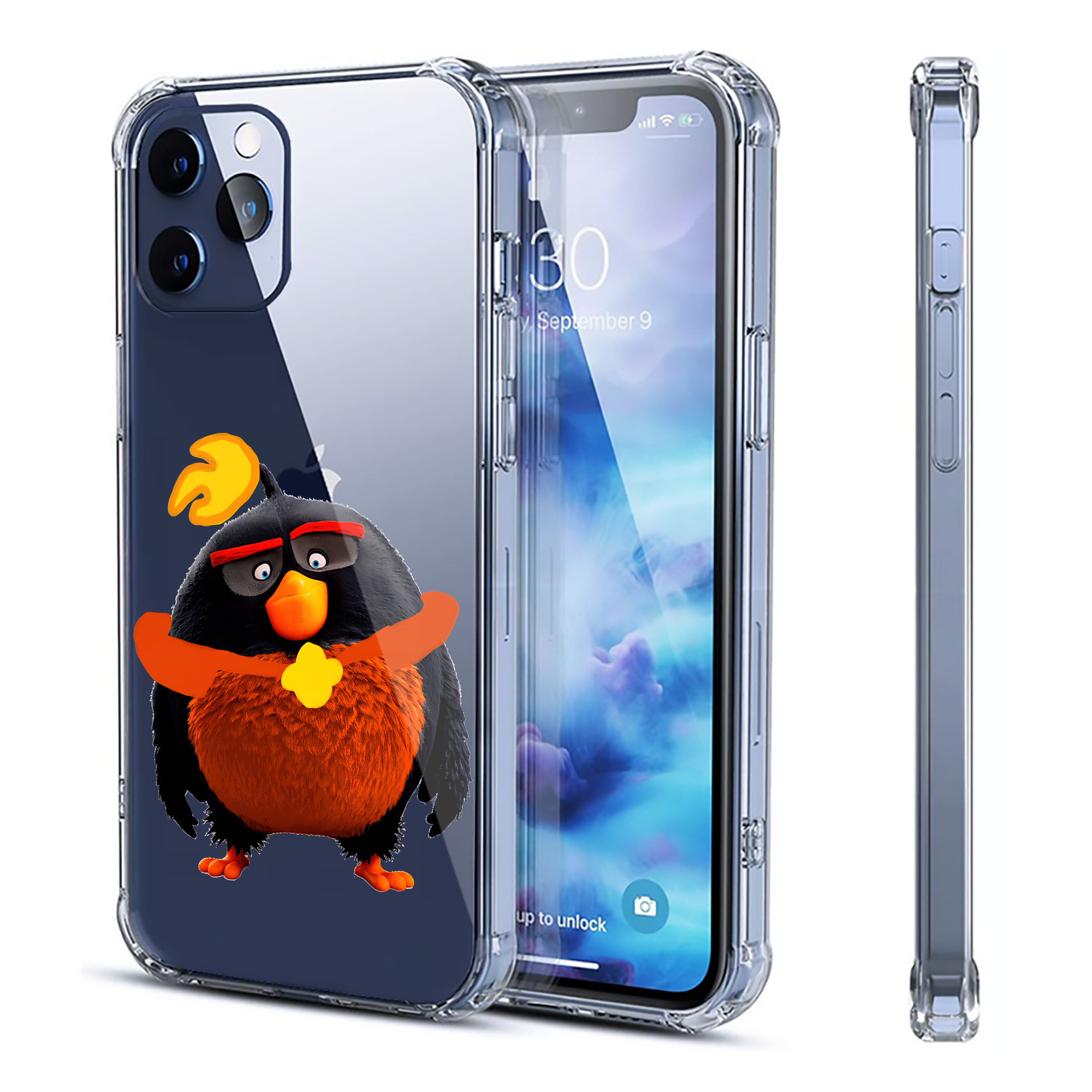 （画像用） Angry Birds アングリーバード 【iPhone 12シリーズ対応】透明スマホケース（クリアソフトケース）